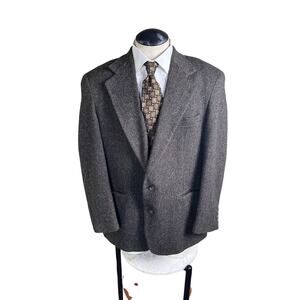 Haggar Tweed Men 42R Lamb/Worsted wool 2 Button Sport coat Brown